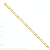 14K 5mm Polished Figaro Link Bracelet LK667 - shirin-diamonds