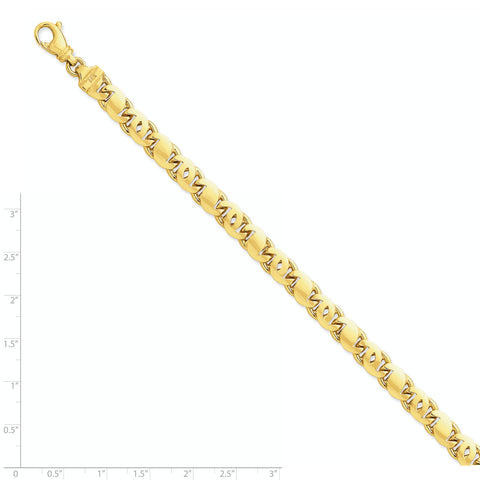 14k Polished Fancy S-Link Bracelet LK675 - shirin-diamonds