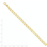 14k 6.5mm Hand-polished Fancy Anchor Link Bracelet LK678 - shirin-diamonds
