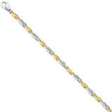 14k Two-tone 3.5mm Fancy Link Chain LK696 - shirin-diamonds