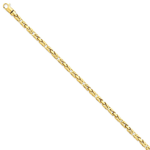 14k 4.1mm Hand-polished Byzantine Link Bracelet LK744 - shirin-diamonds