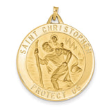 14k Saint Christopher Medal Pendant M1488 - shirin-diamonds