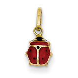 14k Enameled Ladybug Charm M2220 - shirin-diamonds