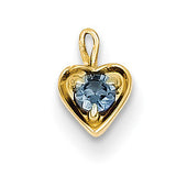 14ky June Synthetic Birthstone Heart Charm M349 - shirin-diamonds