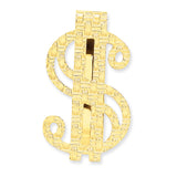 14k Polished Dollar Sign Money Clip MC194 (7.88 Grams) - shirin-diamonds