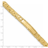 14k 10.0mm Nugget ID Bracelet NUGID10 - shirin-diamonds