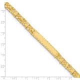 14k 10.0mm Nugget ID Bracelet NUGID10 - shirin-diamonds