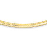 14k 4mm Lightweight Domed Omega Necklace ODL4 - shirin-diamonds