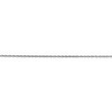 14k WG .8mm Polished Light Baby Rope Chain PEN108 - shirin-diamonds