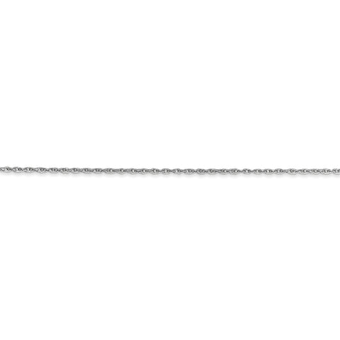 14k WG .8mm Polished Light Baby Rope Chain PEN108 - shirin-diamonds
