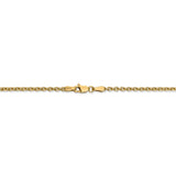 14k 1.8mm Solid Polished Cable Chain Anklet PEN138 - shirin-diamonds