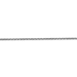 14k White Gold 1.65mm Solid Diamond-cut Cable Chain Anklet PEN149 - shirin-diamonds