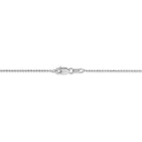 14k WG 1.2mm Diamond -Cut Beaded Pendant Chain PEN79 - shirin-diamonds
