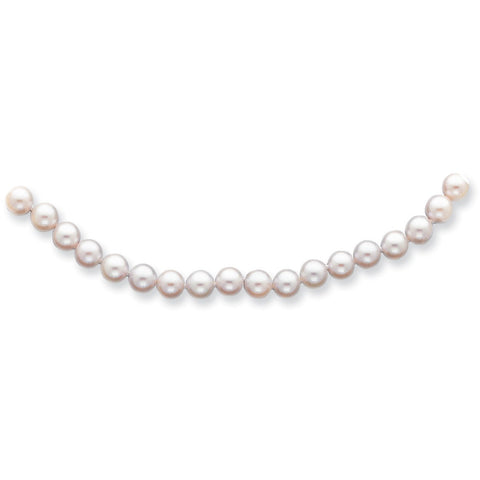 14k 6-7mm Round White Saltwater Akoya Cultured Pearl Necklace PL60AA - shirin-diamonds