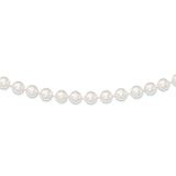 14k 7-8mm Round White Saltwater Akoya Cultured Pearl Necklace PL70A - shirin-diamonds