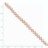 14k 4-5mm Pink Near Round Freshwater Cultured Pearl Bracelet PPN040 - shirin-diamonds