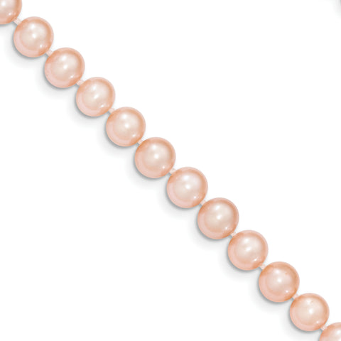 14k 6-7mm Pink Near Round Freshwater Cultured Pearl Bracelet PPN060 - shirin-diamonds