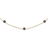 14K Black FW Cultured Pearl Necklace PR54 - shirin-diamonds