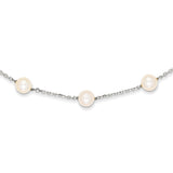 14K WG White FW Cultured Pearl Necklace PR62 - shirin-diamonds