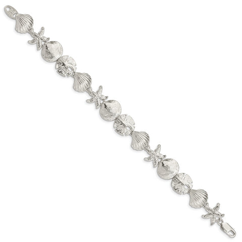 Sterling Silver Seashells Bracelet QA28 - shirin-diamonds