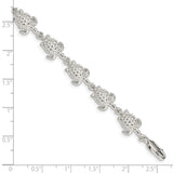 Sterling Silver Sea Turtles Bracelet QA40 - shirin-diamonds