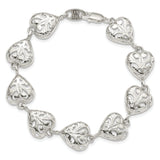 Sterling Silver Heart Bracelet QA47 - shirin-diamonds
