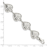 Sterling Silver Heart Bracelet QA47 - shirin-diamonds