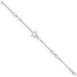 Sterling Silver Star Bracelet QA71 - shirin-diamonds