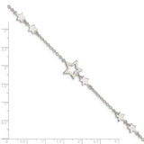 Sterling Silver Star Bracelet QA71 - shirin-diamonds
