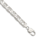 925 Sterling Silver 9.5mm Anchor Chain Bracelet