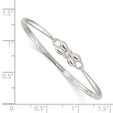 Sterling Silver Bow Baby Bangle Bracelet QB1056 - shirin-diamonds