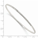 Sterling Silver Diamond Cut Slip-on Bangle QB1081 - shirin-diamonds