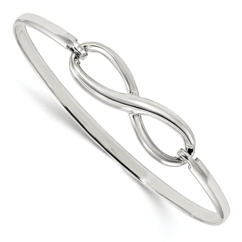 Sterling Silver Infinity Bangle Bracelet QB1138 - shirin-diamonds