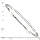Sterling Silver 2mm Squared Edge Bangle Bracelet QB115 - shirin-diamonds