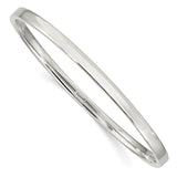 Sterling Silver 3.25mm Bangle Bracelet QB117 - shirin-diamonds