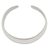 Sterling Silver Solid Polished Plain Cuff Bangle Bracelet QB183 - shirin-diamonds