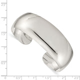 Sterling Silver Solid Polished Plain Cuff Bangle Bracelet QB183 - shirin-diamonds