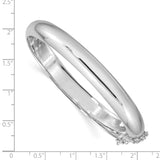 Sterling Silver Rhodium-plated 7mm Fancy Hinged Bangle Bracelet QB18 - shirin-diamonds