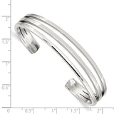 Sterling Silver Cuff Bangle Bracelet QB369 - shirin-diamonds