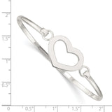 Sterling Silver Heart Bangle Bracelet QB407 - shirin-diamonds