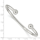 Sterling Silver Cuff Bangle Bracelet QB369 - shirin-diamonds