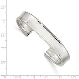 Sterling Silver 10mm Polished Cuff Bangle QB606 - shirin-diamonds