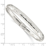 Sterling Silver 6.5mm Diamond-cut Flexible Bangle QB612 - shirin-diamonds