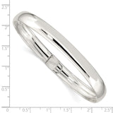 Sterling Silver 8mm Polished Flexible Bangle QB616 - shirin-diamonds