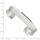 Sterling Silver Concave Cuff Bangle QB760 - shirin-diamonds