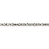 Sterling Silver 2.5mm Byzantine Chain QBZ060 - shirin-diamonds