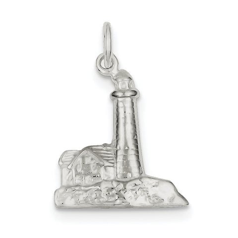Sterling Silver Lighthouse Charm QC1666 - shirin-diamonds