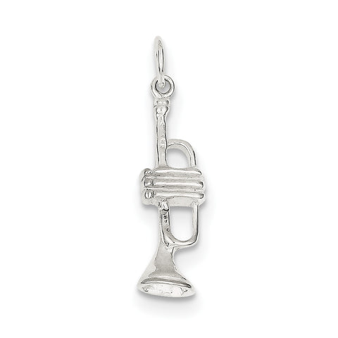 Sterling Silver Trumpet Charm QC182 - shirin-diamonds