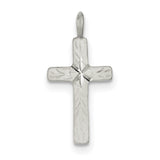 Sterling Silver Diamond-cut Cross Pendant QC1848 - shirin-diamonds
