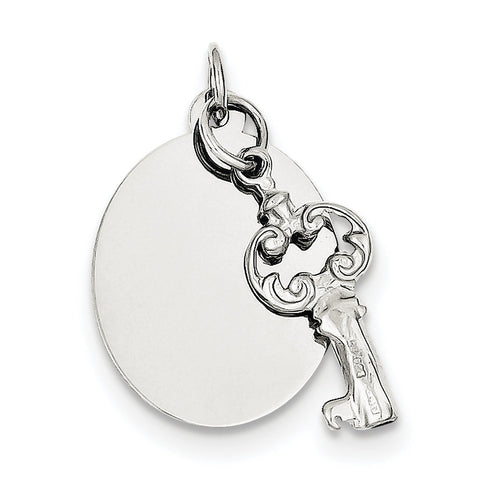 Sterling Silver key Charm QC227 - shirin-diamonds